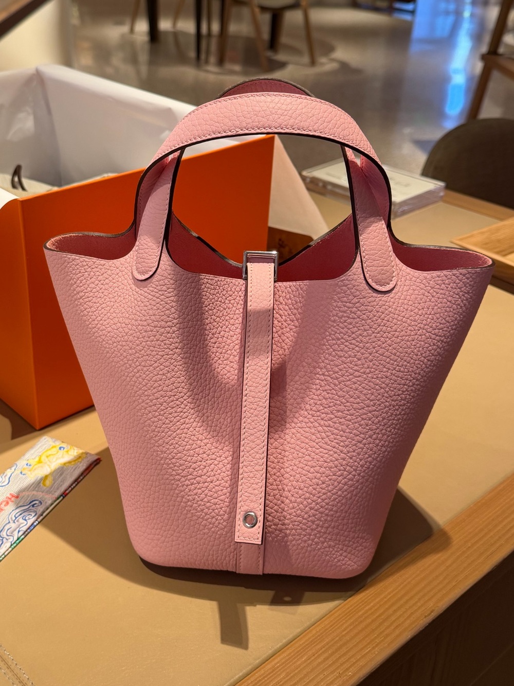Hermès Picotin 18 – Rose Sakura – Clemence Leather – Palladium Hardware/ 2026